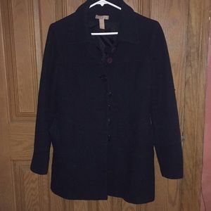 Black forever 21 trench coat with pockets